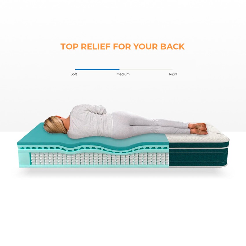  Queen Size Matratze Taschenfedern Memory Foam Topper Hybrid TOP Veradea 
