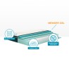 Einzelmatratze mit Taschenfedern und Memory Foam Topper 28cm 80x190cm Hybrid TOP Veradea Sales