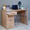 Schreibtisch Büro mit 4 Schubladen, modernes Design, Holz KimDesk Aktion