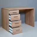 Schreibtisch Büro mit 4 Schubladen, modernes Design, Holz KimDesk Modell