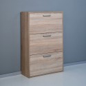 Schuhschrank 3 Türen, 18 Paar, doppelte Tiefe, KimShoe 32SS Modell