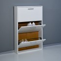 Platzsparendes Schuhregal Design, 3 Türen, für 9 Paar Schuhe, Weiß, KimShoe 3WS Aktion