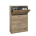 Schuhschrank 3 Türen für 9 Paar Schuhe, platzsparendes Design, Holz KimShoe 3SS Sales