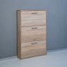 Schuhschrank 3 Türen für 9 Paar Schuhe, platzsparendes Design, Holz KimShoe 3SS Modell