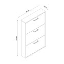 Schuhschrank 3 Türen für 9 Paar Schuhe, platzsparendes Design, Holz KimShoe 3SS Eigenschaften