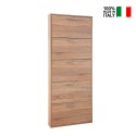 Schlanke Schuhschrank platzsparend 5 Klappen für 15 Paar Schuhe Holz KimShoe 5SS Verkauf