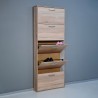 Schlanke Schuhschrank platzsparend 5 Klappen für 15 Paar Schuhe Holz KimShoe 5SS Aktion