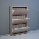 Moderne Design-Schuhschrank mit 3 Klappen für 9 Paar Schuhe KimShoe 3OP Lagerbestand