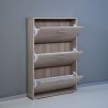 Moderne Design-Schuhschrank mit 3 Klappen für 9 Paar Schuhe KimShoe 3OP Lagerbestand