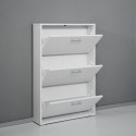 Schuhschrank mit 3 Türen für 9 Paar Schuhe, modernes Design, weiß, KimShoe 3WP Katalog