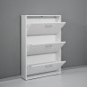 Schuhschrank mit 3 Türen für 9 Paar Schuhe, modernes Design, weiß, KimShoe 3WP Katalog
