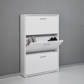 Schuhschrank mit 3 Türen für 9 Paar Schuhe, modernes Design, weiß, KimShoe 3WP Aktion