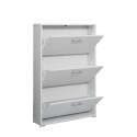 Schuhschrank mit 3 Türen für 9 Paar Schuhe, modernes Design, weiß, KimShoe 3WP Angebot