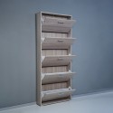 Moderne Schuhkommode aus Holz, 5 Türen, für 15 Paar Schuhe KimShoe 5OP Modell