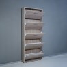 Moderne Schuhkommode aus Holz, 5 Türen, für 15 Paar Schuhe KimShoe 5OP Modell