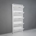 Moderner weißer Schuhschrank, Design, 5 Türen, 15 Paar Schuhe, KimShoe 5WP Lagerbestand