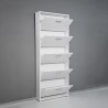 Moderner weißer Schuhschrank, Design, 5 Türen, 15 Paar Schuhe, KimShoe 5WP Lagerbestand