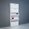 Moderner weißer Schuhschrank, Design, 5 Türen, 15 Paar Schuhe, KimShoe 5WP Aktion