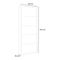 Moderner weißer Schuhschrank, Design, 5 Türen, 15 Paar Schuhe, KimShoe 5WP Auswahl