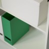 Büroregal Design Weiß mit 5 Fächern und verstellbaren Regalböden Kbook 5WS Lagerbestand