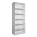 Moderne Büro-Bibliothek mit 6 Fächern, verstellbare Regalböden, weiß, Kbook 6WP Angebot