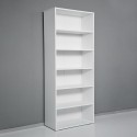 Moderne Büro Bücherregal 6 Fächer verstellbare Regale weiß Kbook 6WP Auswahl
