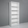 Moderne Büro-Bibliothek mit 6 Fächern, verstellbare Regalböden, weiß, Kbook 6WP Auswahl