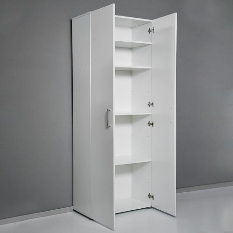 Mehrzweckschrank Wohnzimmer 5 Fächer modernes Design weiß KimSpace 5WS Aktion