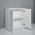 Mehrzweckschrank 2 Fächer modern weiß für Wohnzimmer Büro KimSpace 2WP Aktion