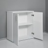 Mehrzweckschrank 2 Fächer modern weiß für Wohnzimmer Büro KimSpace 2WP Aktion