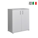 Mehrzweckschrank 2 Fächer modern weiß für Wohnzimmer Büro KimSpace 2WP Verkauf