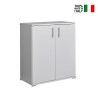 Mehrzweckschrank 2 Fächer modern weiß für Wohnzimmer Büro KimSpace 2WP Verkauf