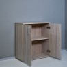 Moderner Holzschrank mit 2 Fächern für Wohnzimmer oder Büro KimSpace 2OP Eigenschaften
