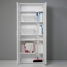 Mehrzweck-Besenhalter Schrank 2 Türen 6 Fächer Weiß KimMopp 6WP Maße