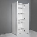 Mehrzweck-Besenhalter Schrank 2 Türen 6 Fächer Weiß KimMopp 6WP Aktion