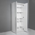 Mehrzweck-Besenhalter Schrank 2 Türen 6 Fächer Weiß KimMopp 6WP Aktion