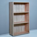 Niedriges Büroregal 3 Fächer 2 verstellbare Einlegeböden Holz Kbook 3SS Auswahl