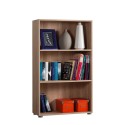 Bücherregal 3 Fächer 2 Verstellbare Holzböden Niedrig Büro Kbook 3SS