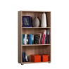 Niedriges Büroregal 3 Fächer 2 verstellbare Einlegeböden Holz Kbook 3SS Angebot