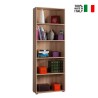 Bücherregal Holz mit 5 Fächern, verstellbare Regalböden, für Büro und Wohnzimmer Kbook 5SS Verkauf