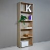 Bücherregal Holz mit 5 Fächern, verstellbare Regalböden, für Büro und Wohnzimmer Kbook 5SS Aktion