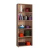 Bücherregal Holz mit 5 Fächern, verstellbare Regalböden, für Büro und Wohnzimmer Kbook 5SS Angebot