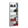 Büroregal Design Weiß mit 5 Fächern und verstellbaren Regalböden Kbook 5WS Angebot