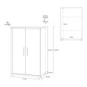 Moderner Mehrzweck-Wohnzimmerschrank Lesly, 2 Türen, 3 Fächer 