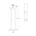 Mobiler Schrank Tür Spalte 5 Fächer Mehrzweck modernen Design Kara Kosten