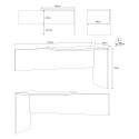 Linksseitige Schreibtischverlängerung modernes Design Simply SX Lagerbestand