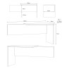 Schreibtisch-Erweiterung Linke Seite Modernes Design Simply SX