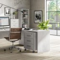 Moderner Büroschrank mit 3 Schubladen, abschließbar und auf Rollen, Rot Preis