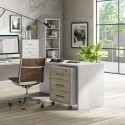 Moderner Büroschrank mit 3 Schubladen, abschließbar und auf Rollen, Rot Kosten