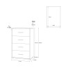 Moderne Design-Kommode Adelia mit 4 Schubladen für Schlafzimmer und Büro 